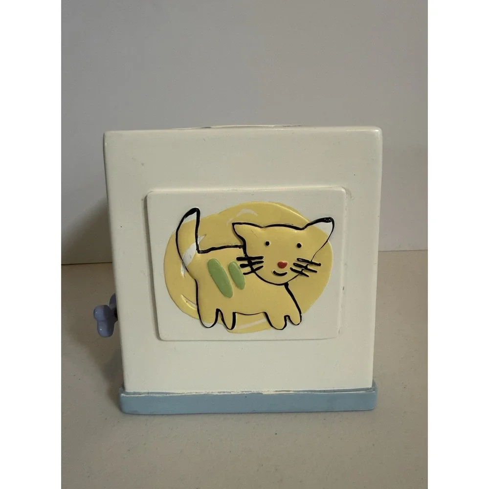 Jenny Jeff Designs Cats and Dogs Tissue Box Holder and Cup Bathroom decor